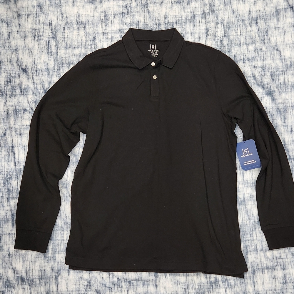 George Women's Black Button Down Shirt